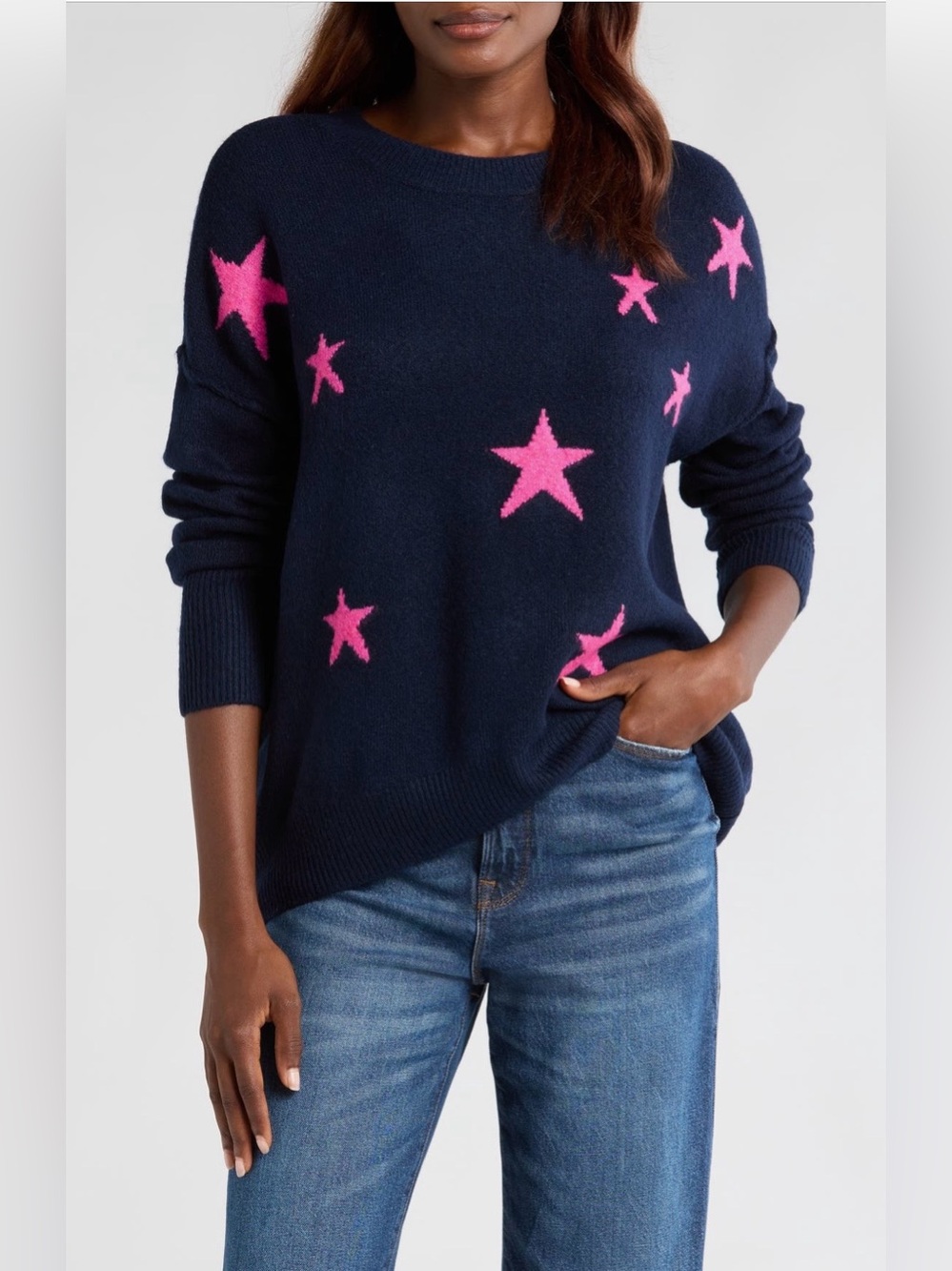 Vince Camuto Star Crew Neck Sweater (previously loved - great condition)